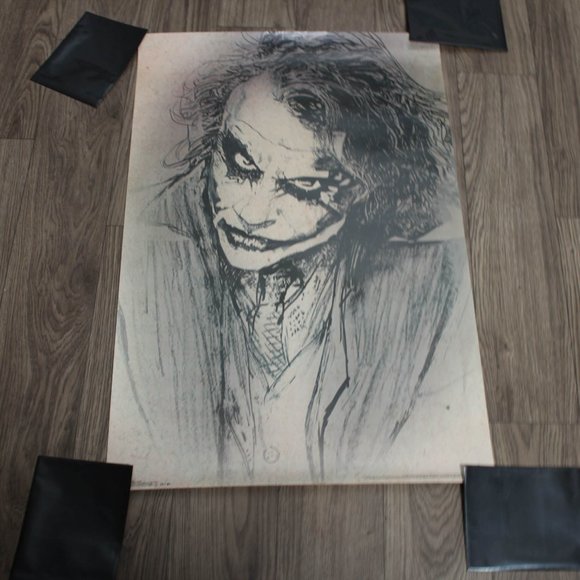 RARE Y2K The Dark Knight Joker Poster Heath Ledger Gothic Wall Art - Picture 6 of 6